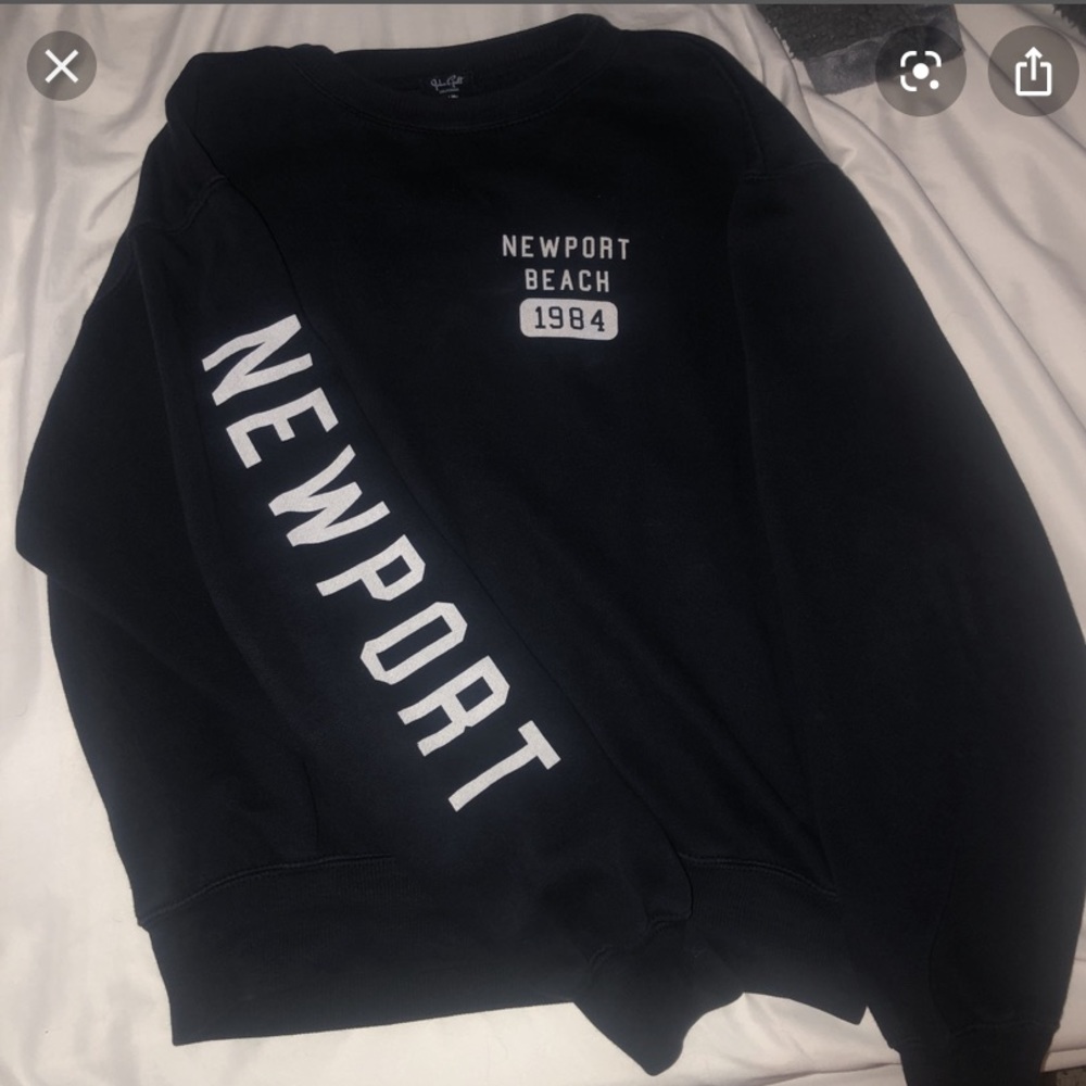 brandy melville navy newport beach crew neck